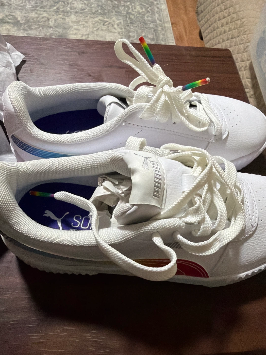 Puma SoftFoam White Rainbow Accent Sneakers - photo 2