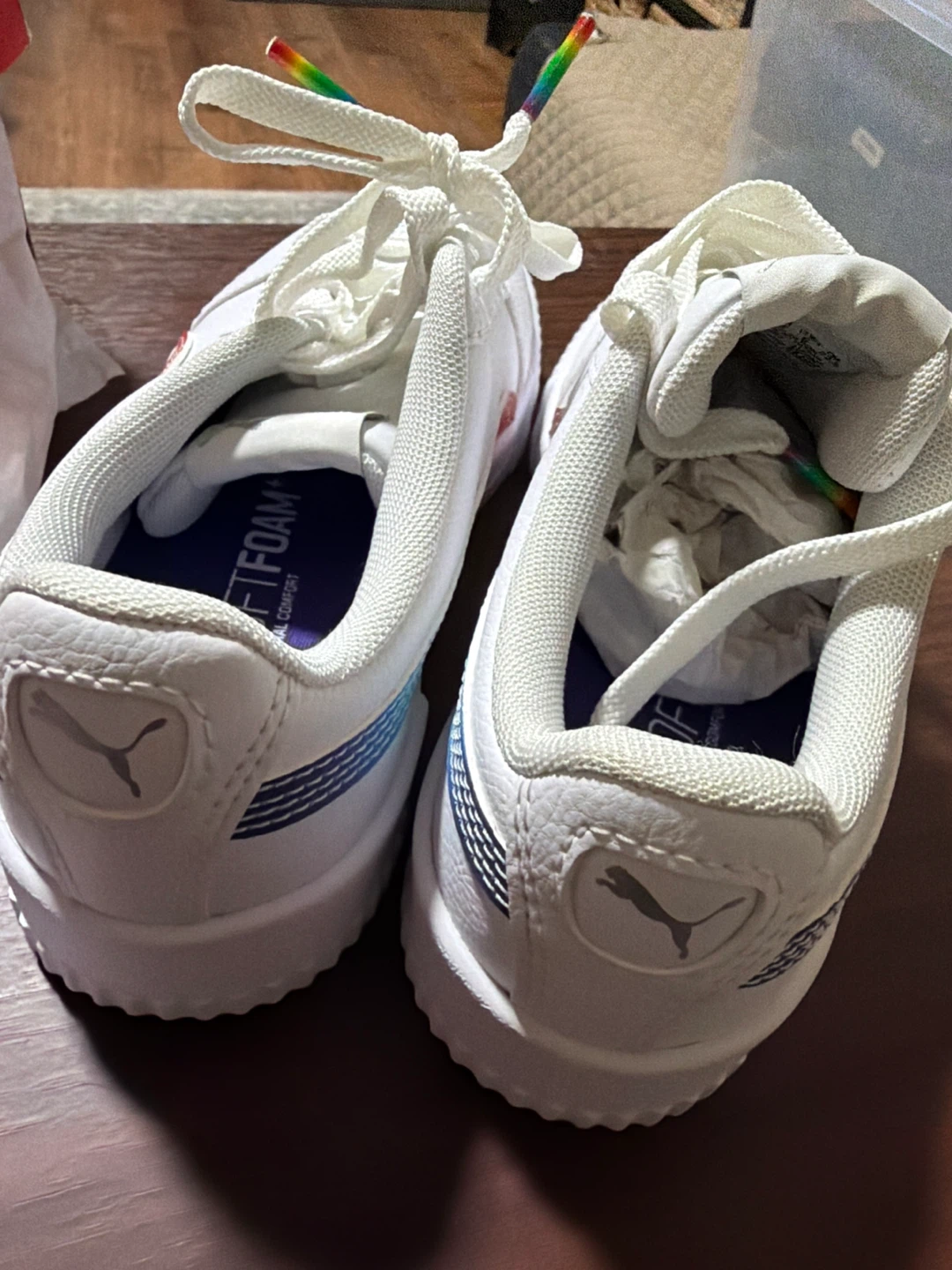 Puma SoftFoam White Rainbow Accent Sneakers - photo 3
