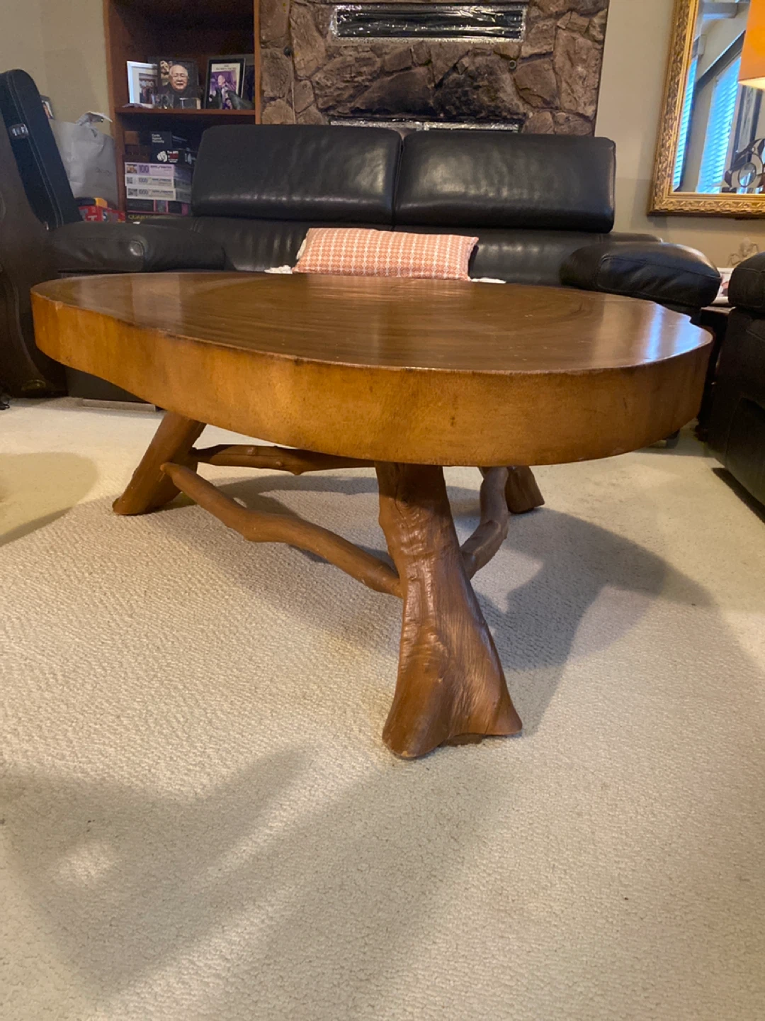 Rustic Live Edge Wood Coffee Table - photo 2