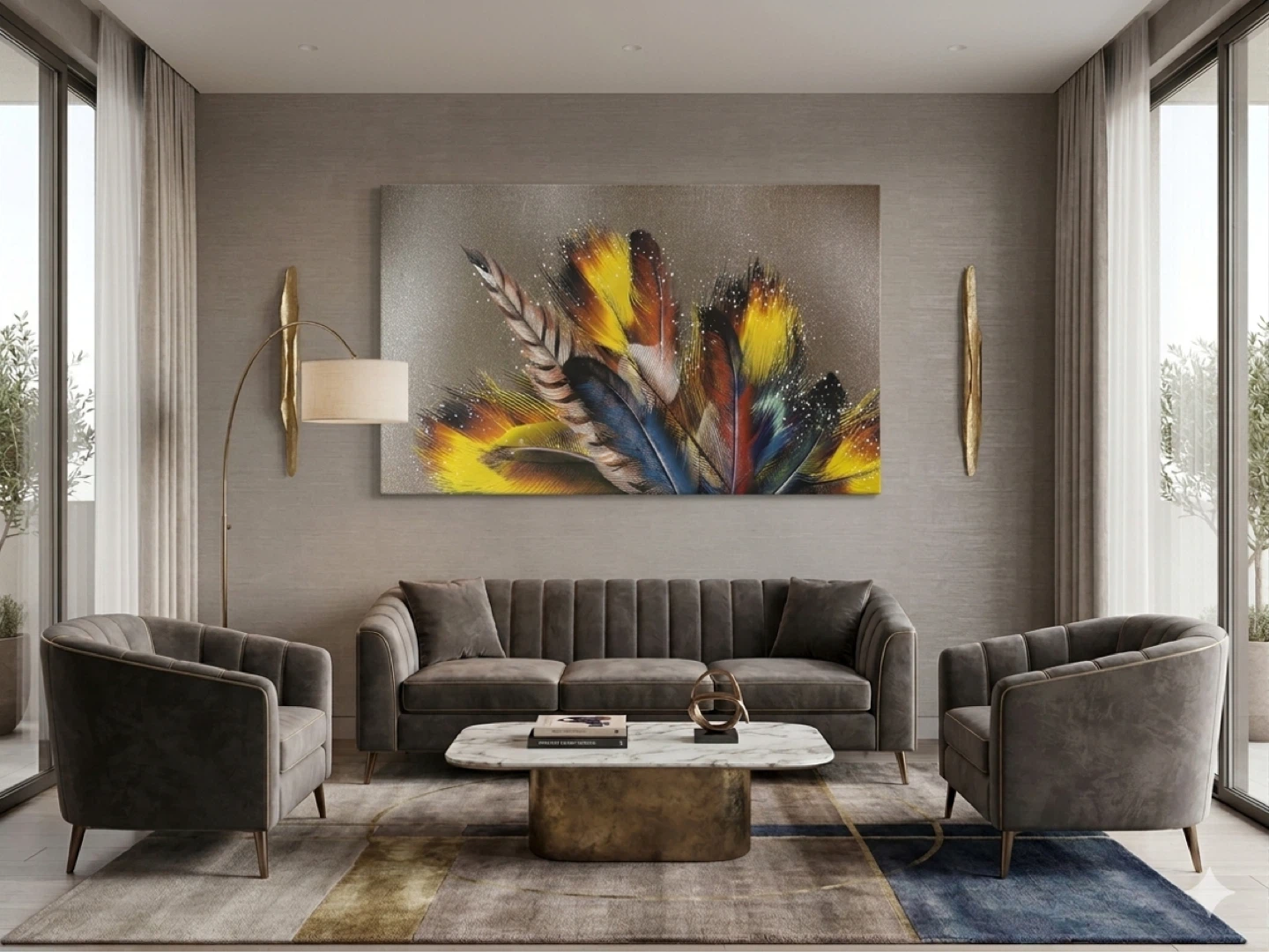 Feather Wall Art Canvas