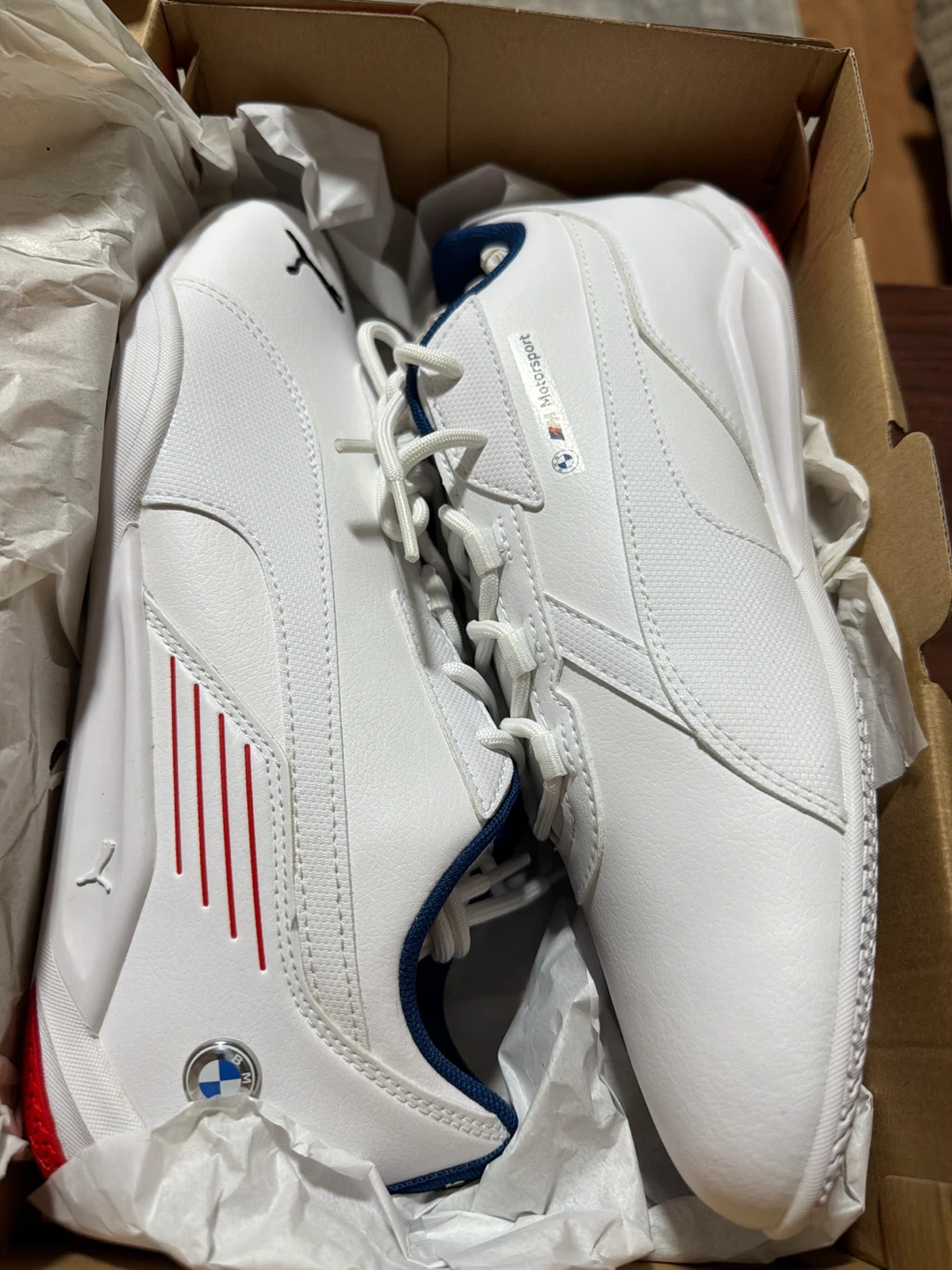 Puma BMW Motorsport Shoes White/Blue Size 8