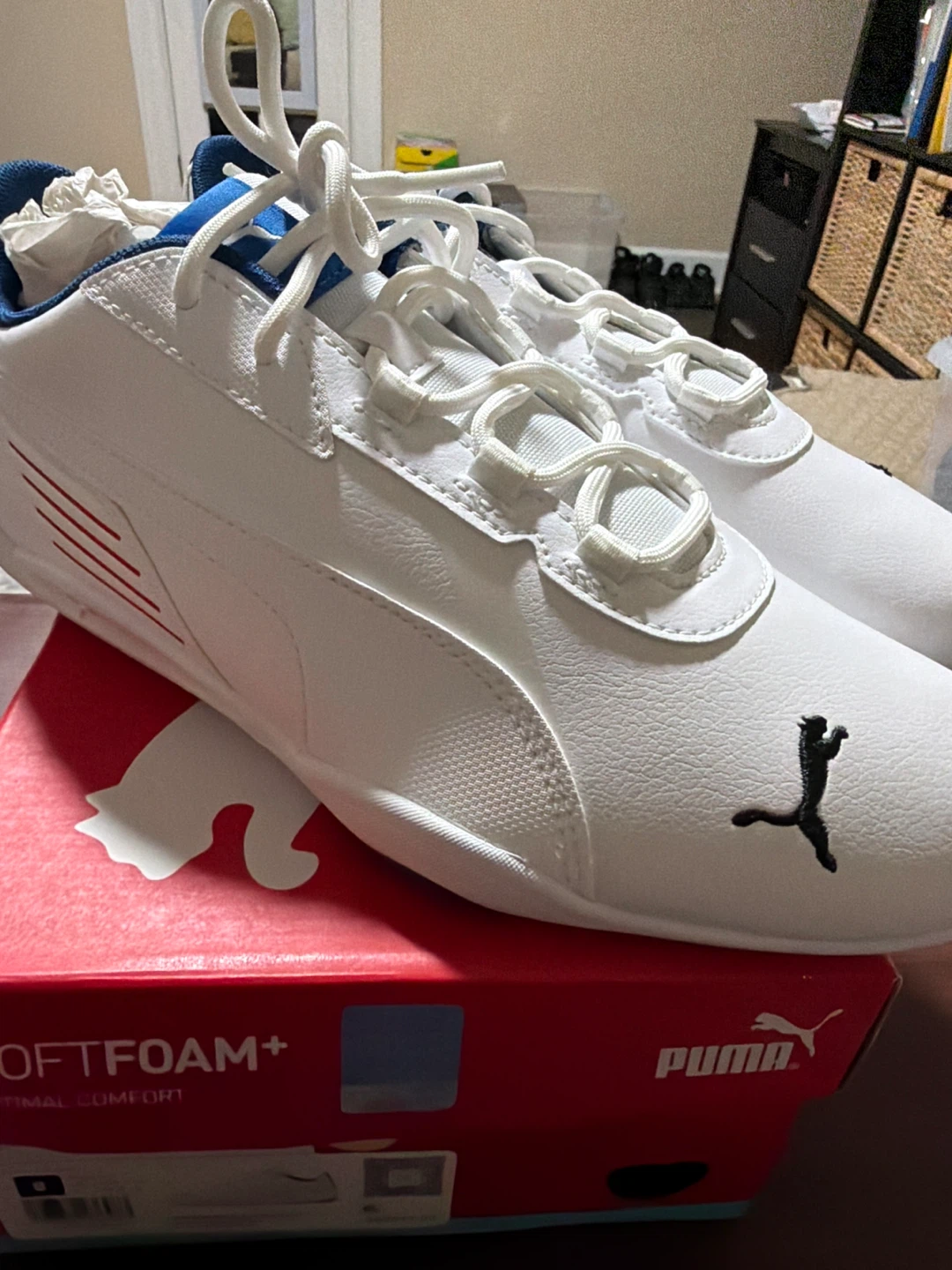 Puma BMW Motorsport Shoes White/Blue Size 8 - photo 5