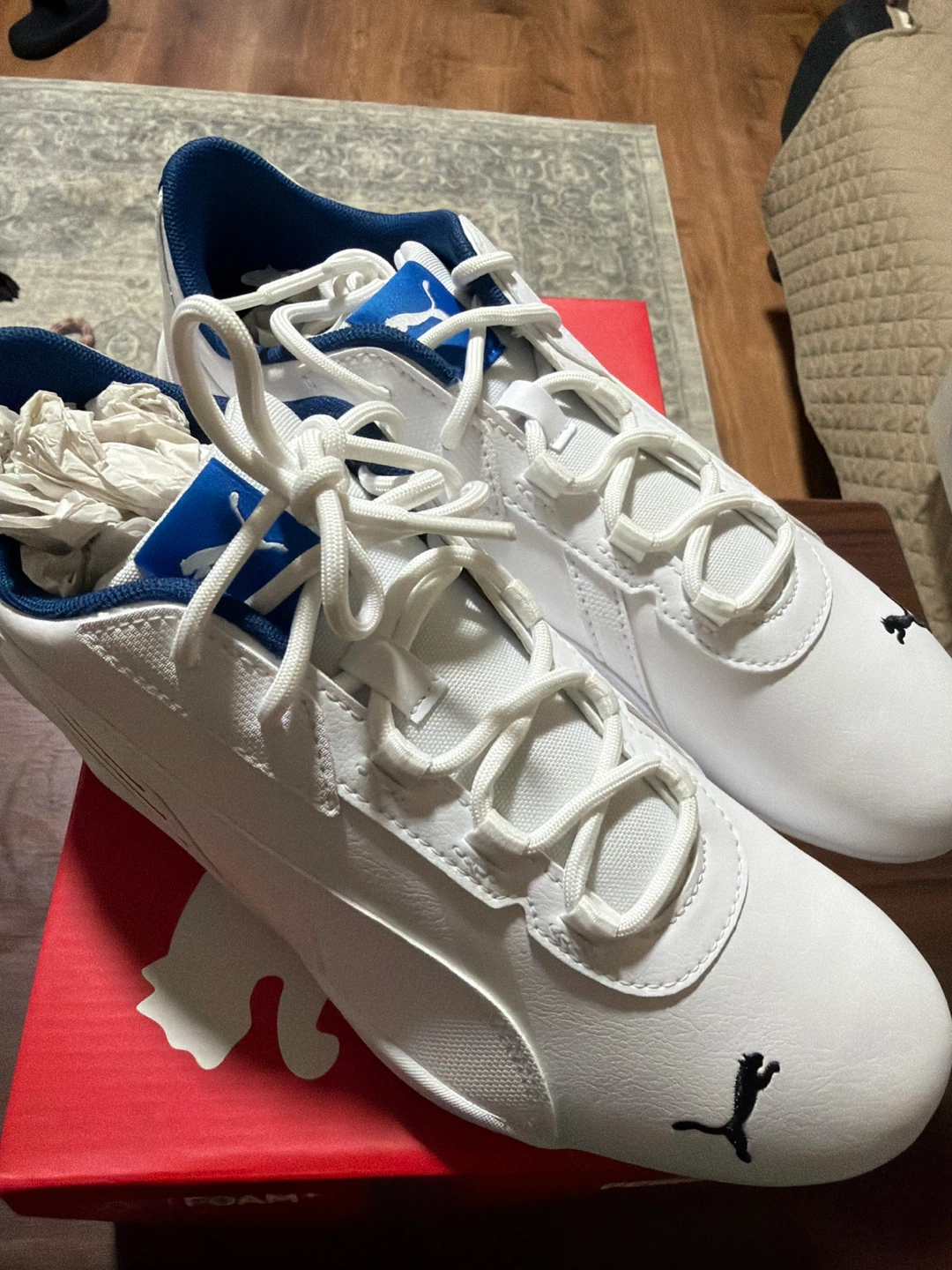 Puma BMW Motorsport Shoes White/Blue Size 8 - photo 4