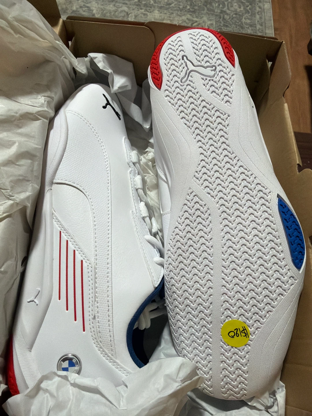 Puma BMW Motorsport Shoes White/Blue Size 8 - photo 2