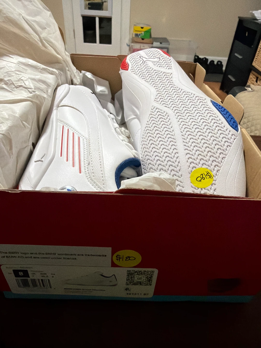 Puma BMW Motorsport Shoes White/Blue Size 8 - photo 3