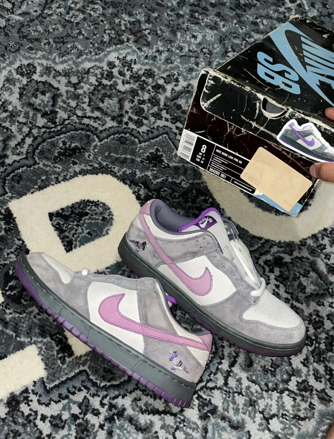 Nike SB Dunk Low Purple Pigeon (2006) Size 8 - photo 5