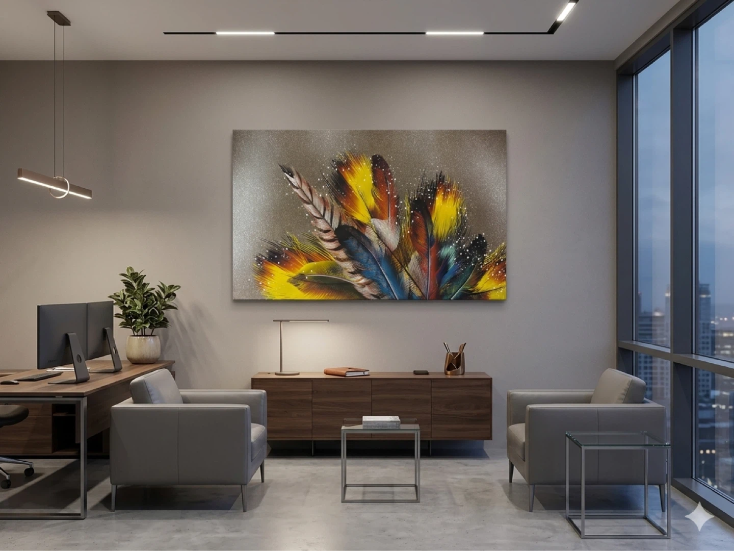 Large Canvas Wall Art - Running Horses - photo 2