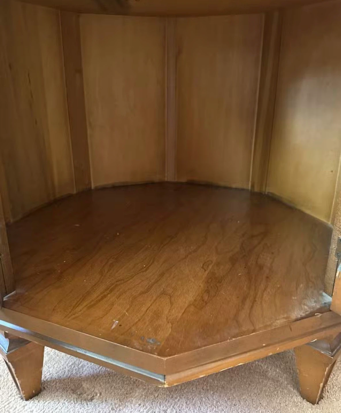 Vintage Hexagonal End Table - photo 5