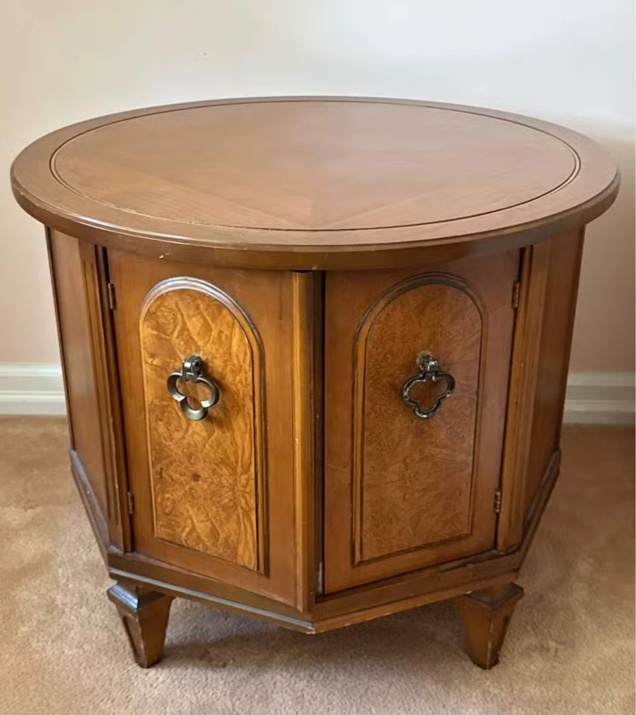 Vintage Hexagonal End Table