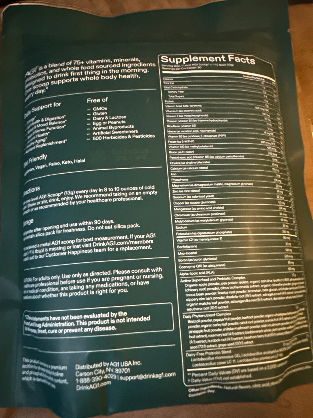 AG1 Daily Foundational Nutrition - photo 2