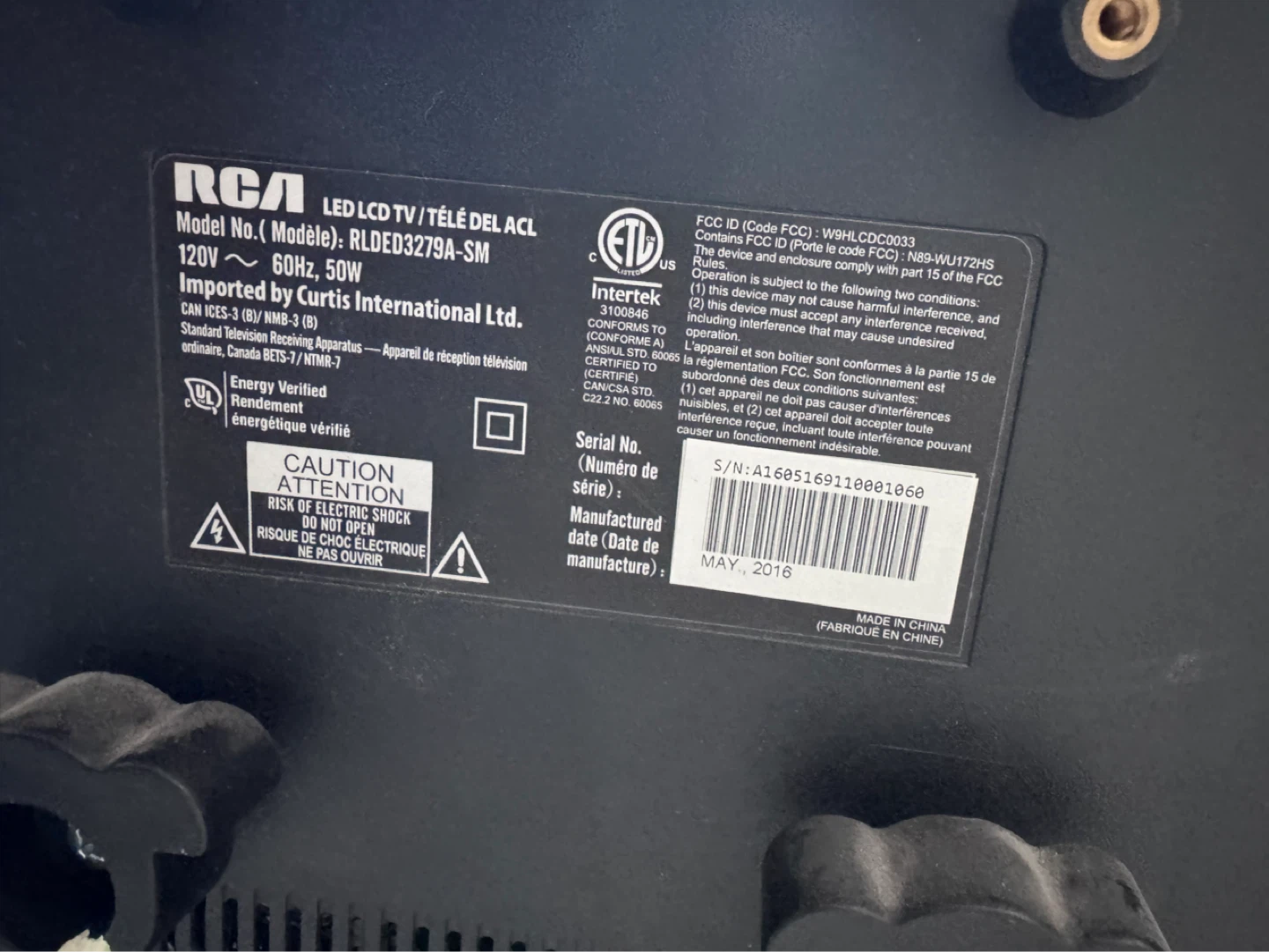 RCA 32" LED TV - Model RLDE3279A-SM - photo 4