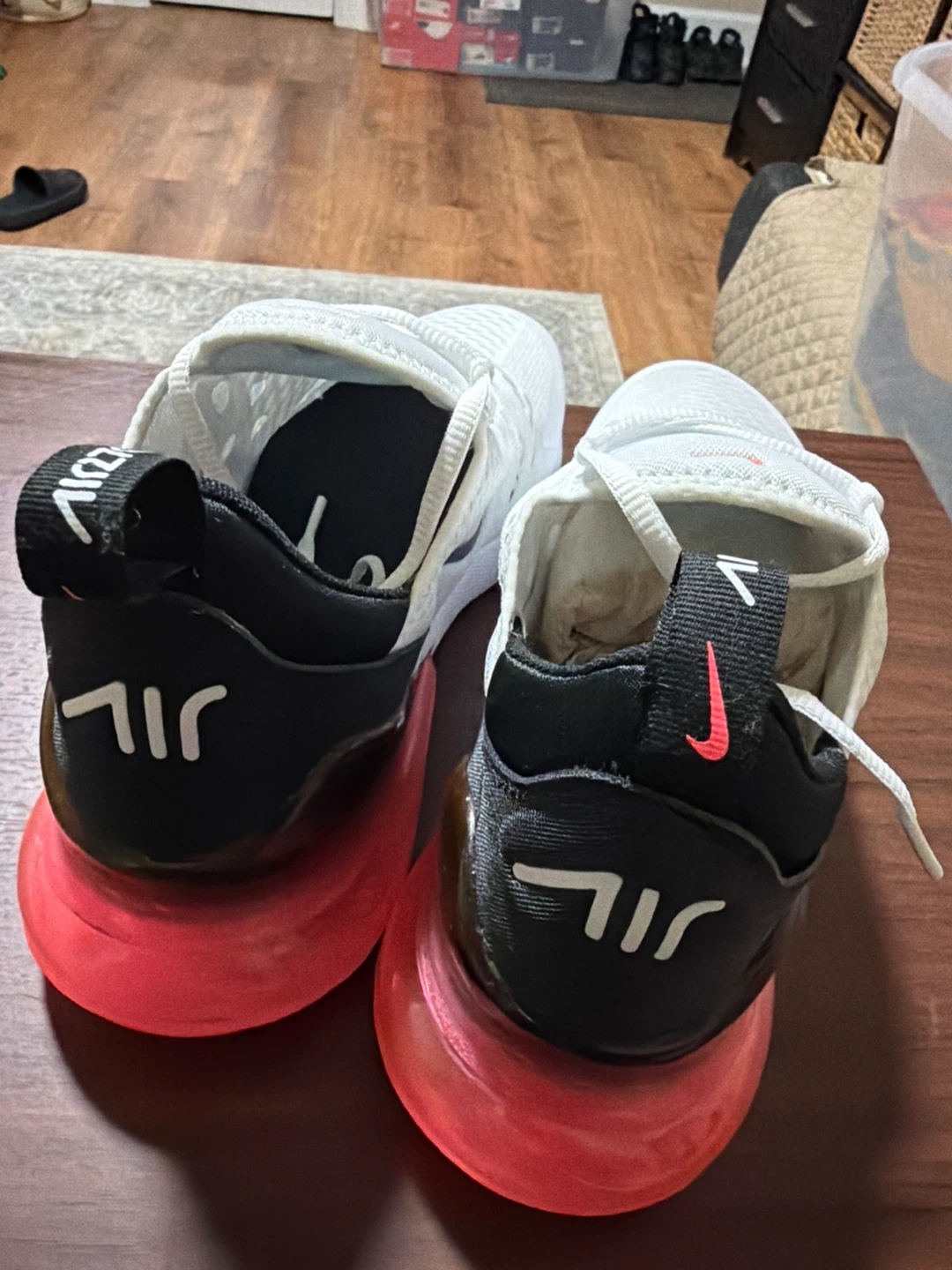 Nike Air Max 270 White/Black/Red Shoes - photo 2