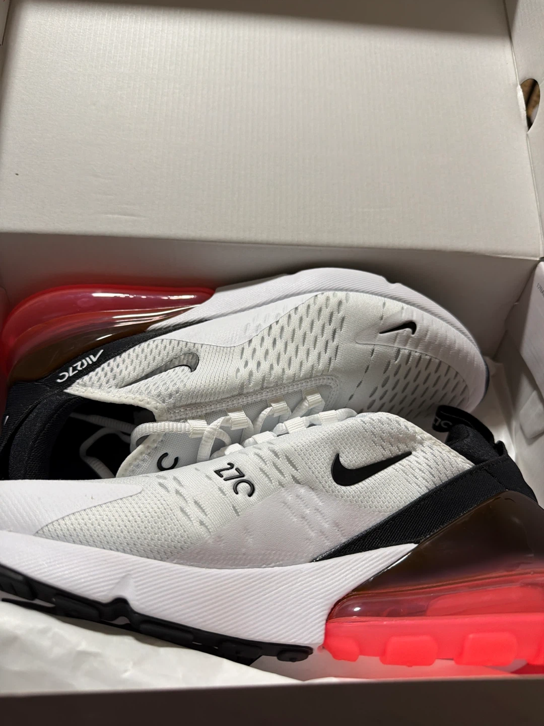 Nike Air Max 270 White/Black/Red Shoes - photo 5