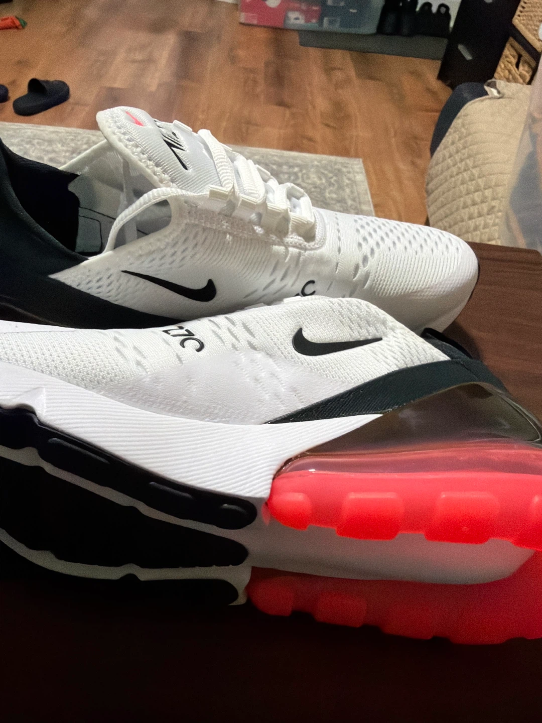 Nike Air Max 270 White/Black/Red Shoes - photo 4