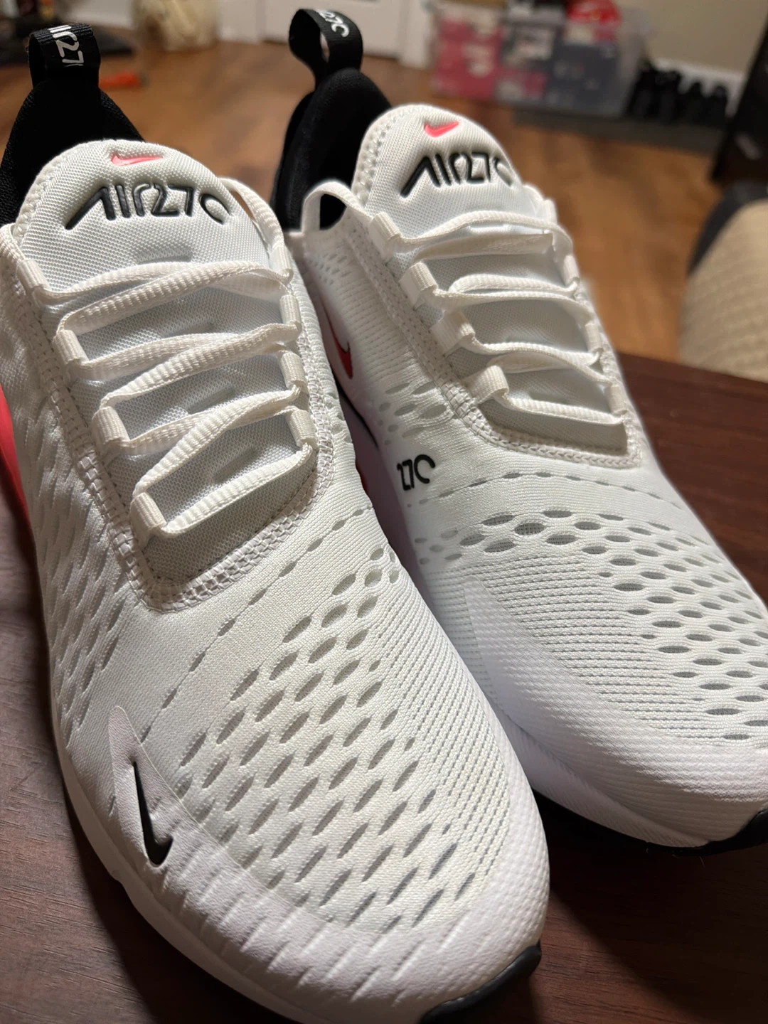 Nike Air Max 270 White/Black/Red Shoes - photo 3
