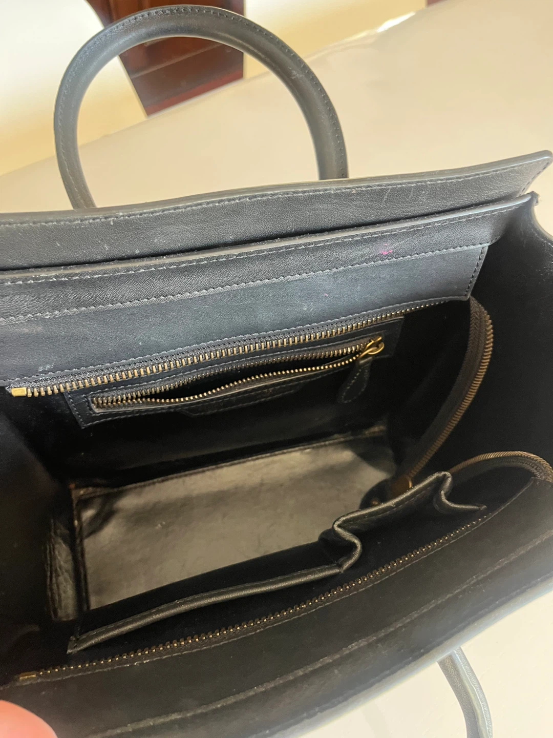 Celine Paris Black Leather Mini Luggage Tote - photo 4