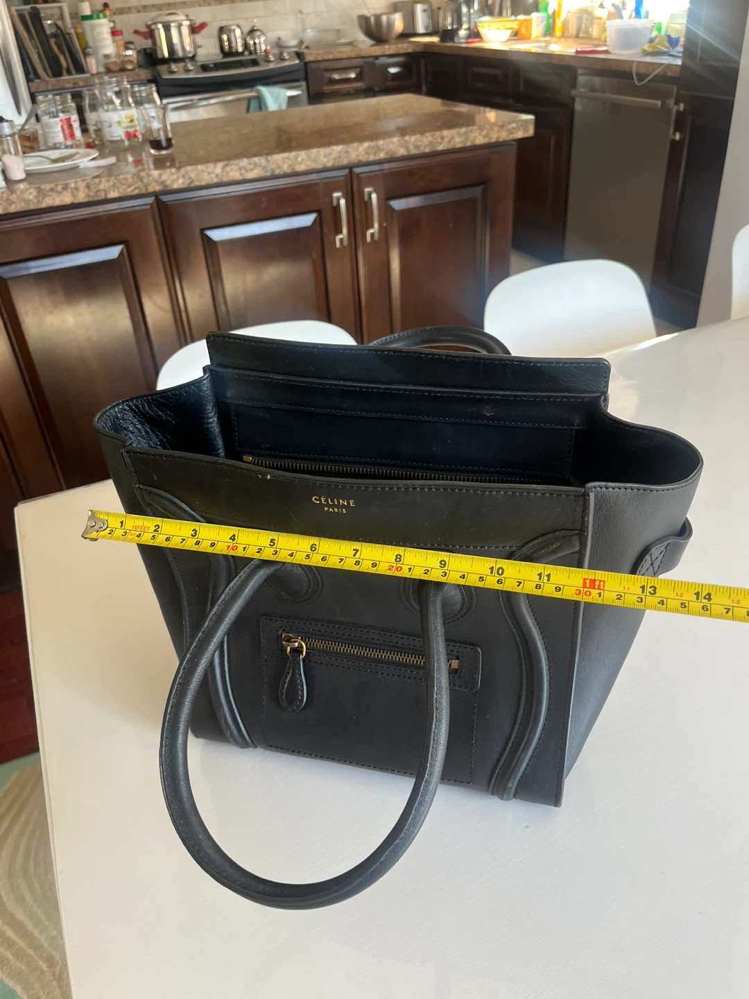 Celine Paris Black Leather Mini Luggage Tote - photo 5