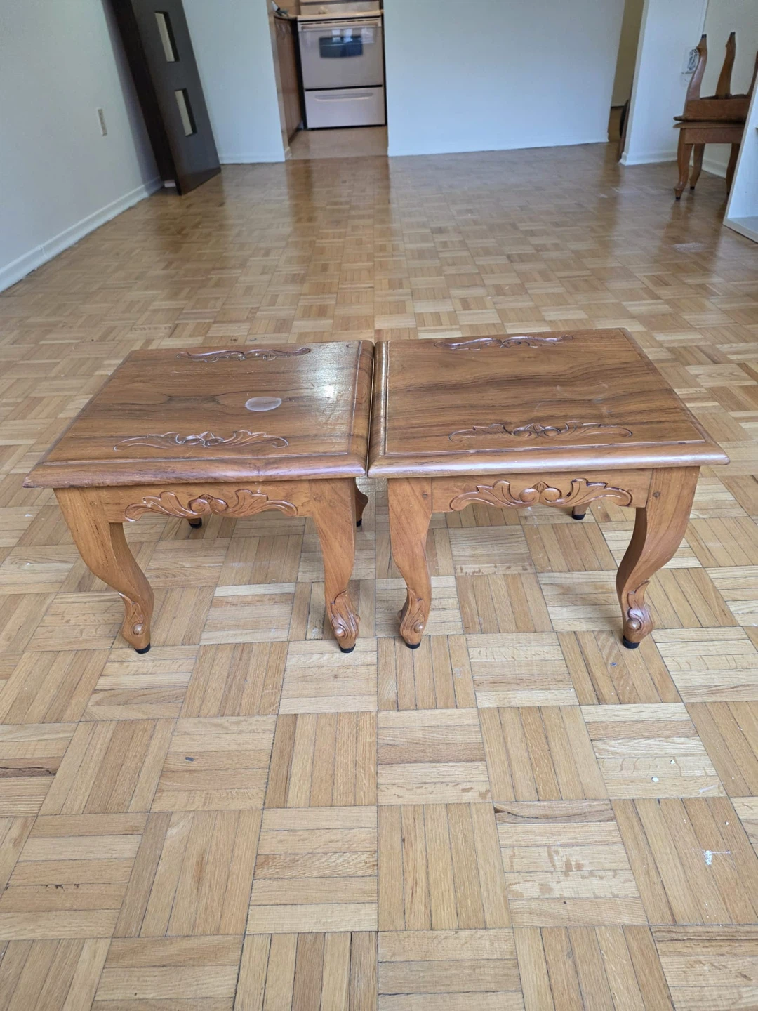 Set of 2 Wood Side Tables