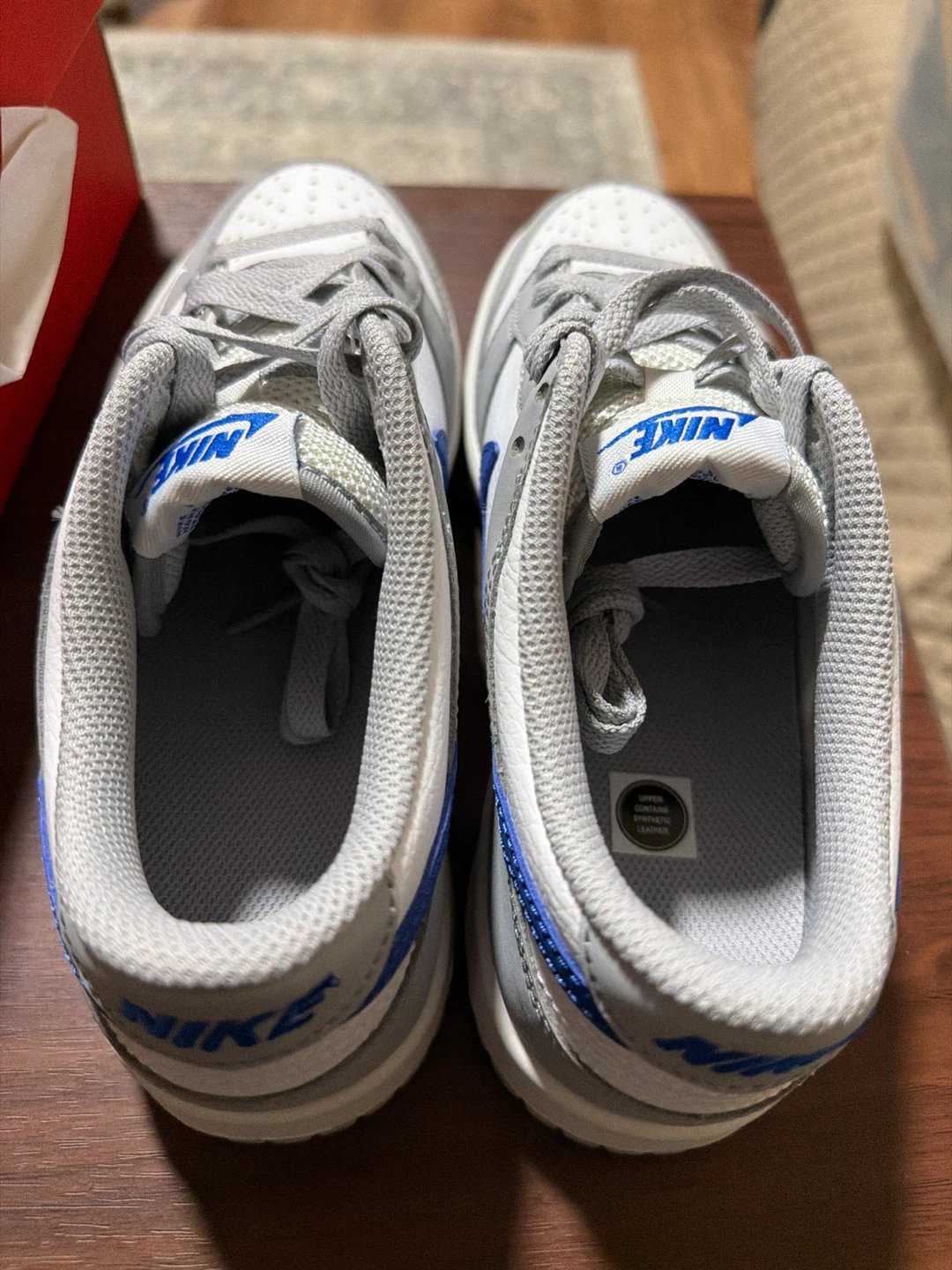 Nike Dunk Low GS White Grey Blue Size 6Y - photo 3