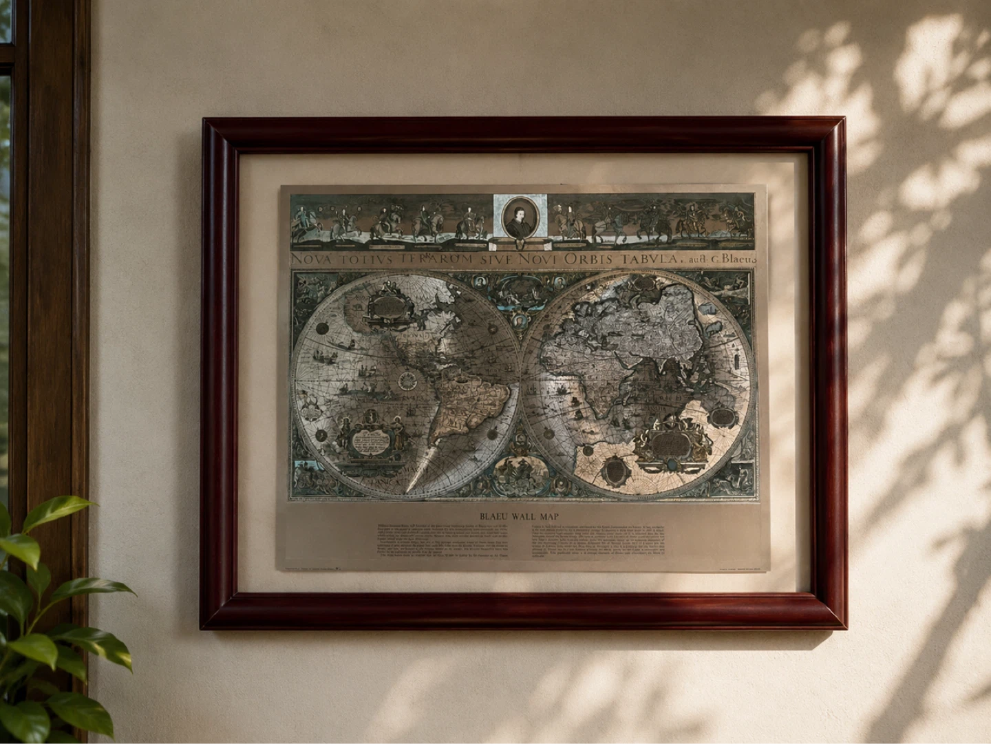 Blaeu Wall Map Framed