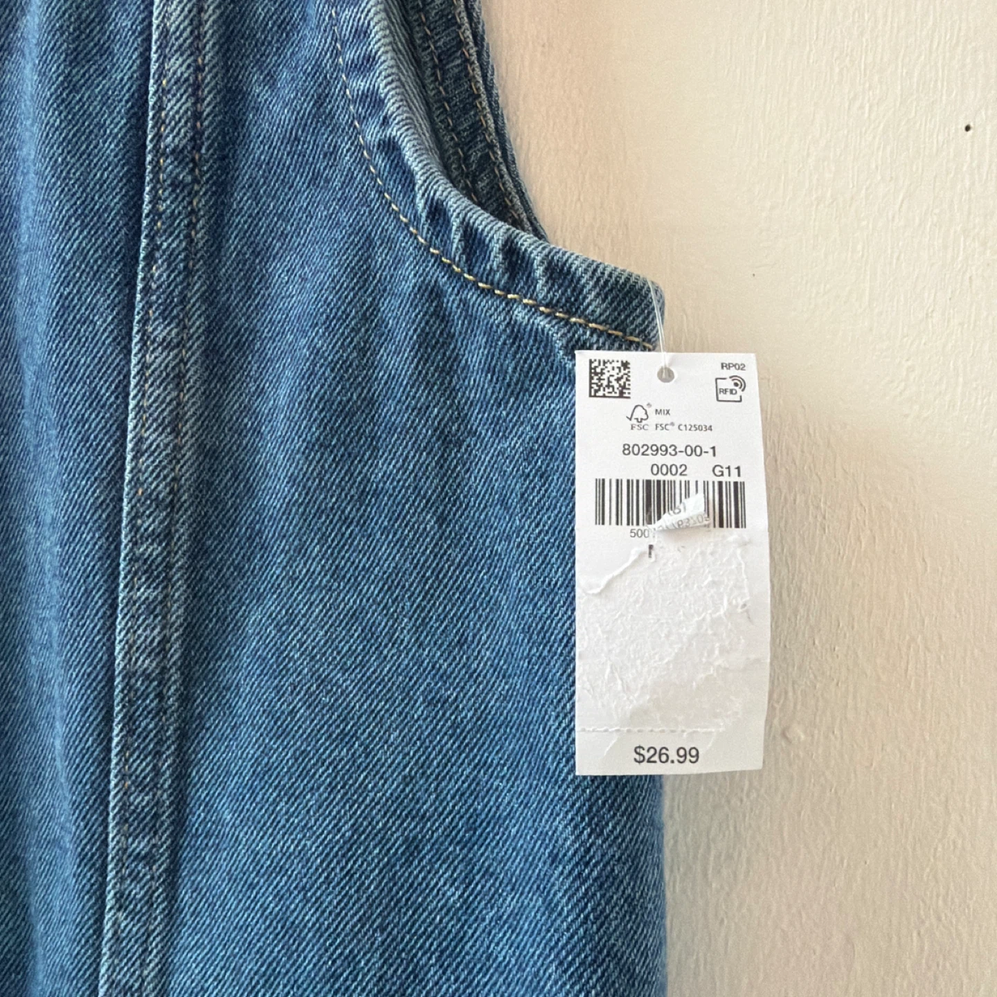 New Old Navy Girls  Denim dress Size 8 - photo 5