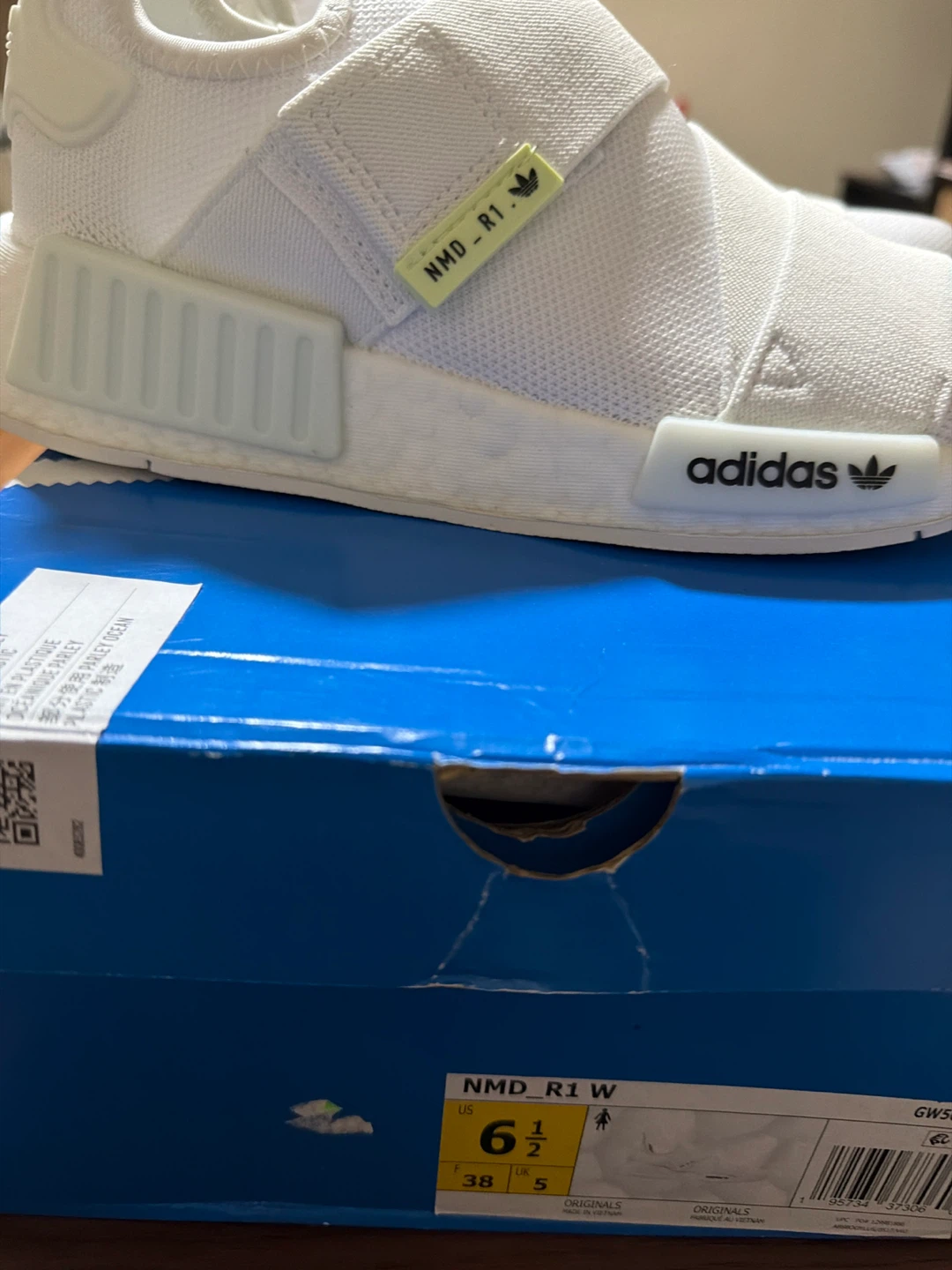 Adidas NMD_R1 W Women's Shoes White Size 6.5 - photo 4