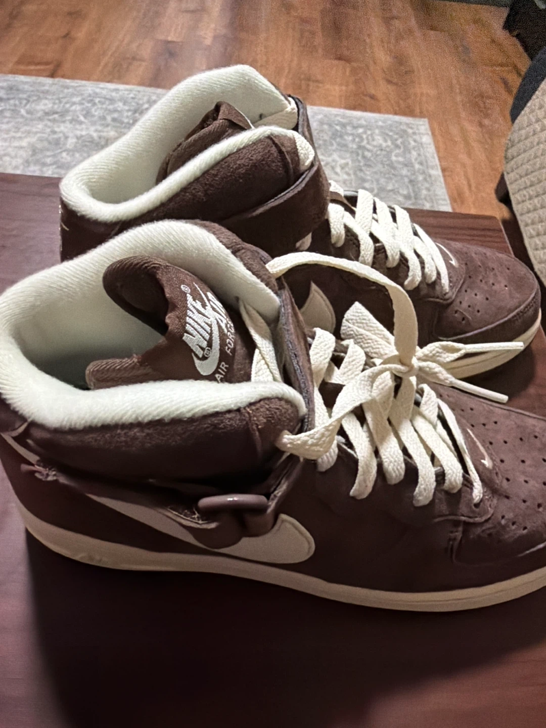 Nike Air Force 1 Mid Brown Suede Sneakers - photo 3