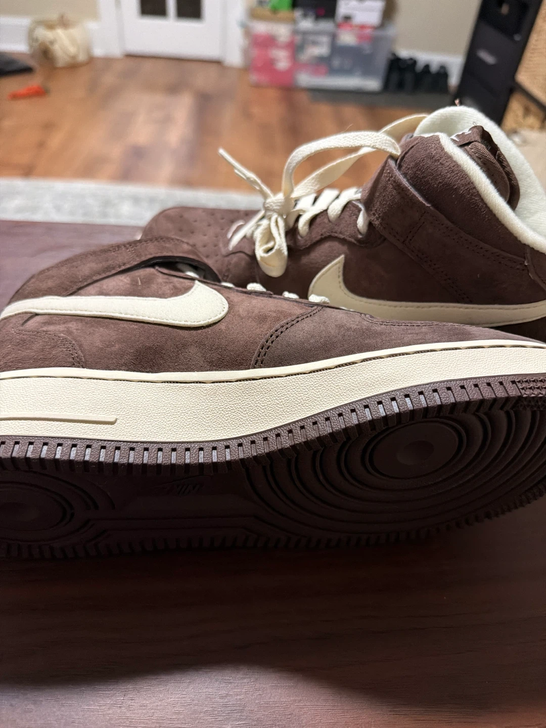 Nike Air Force 1 Mid Brown Suede Sneakers - photo 5