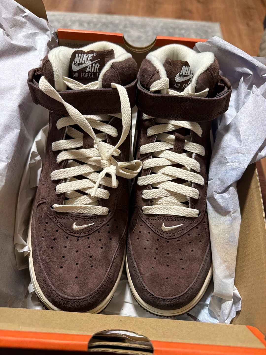 Nike Air Force 1 Mid Brown Suede Sneakers