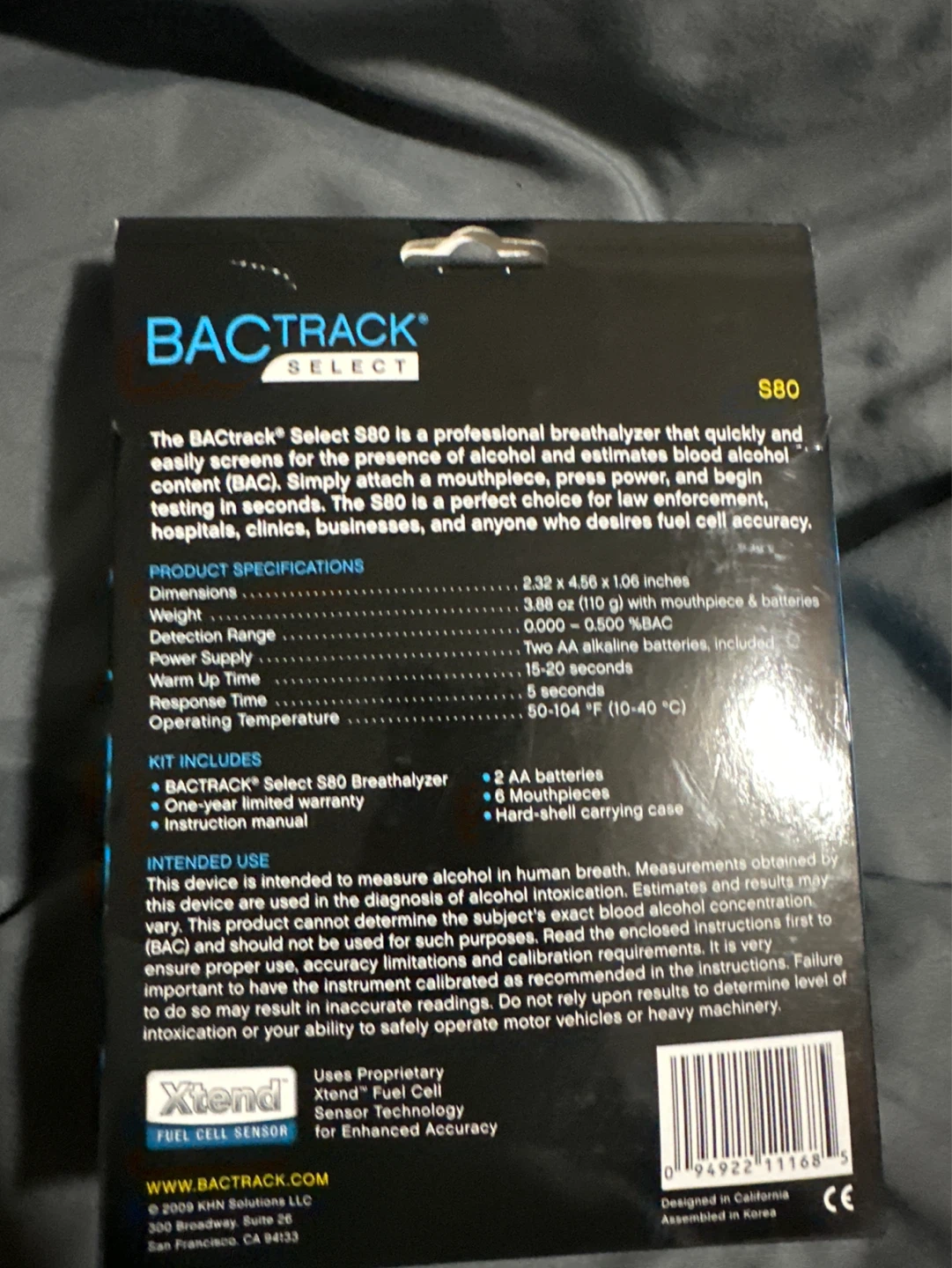BACtrack Select S80 Breathalyzer - photo 2