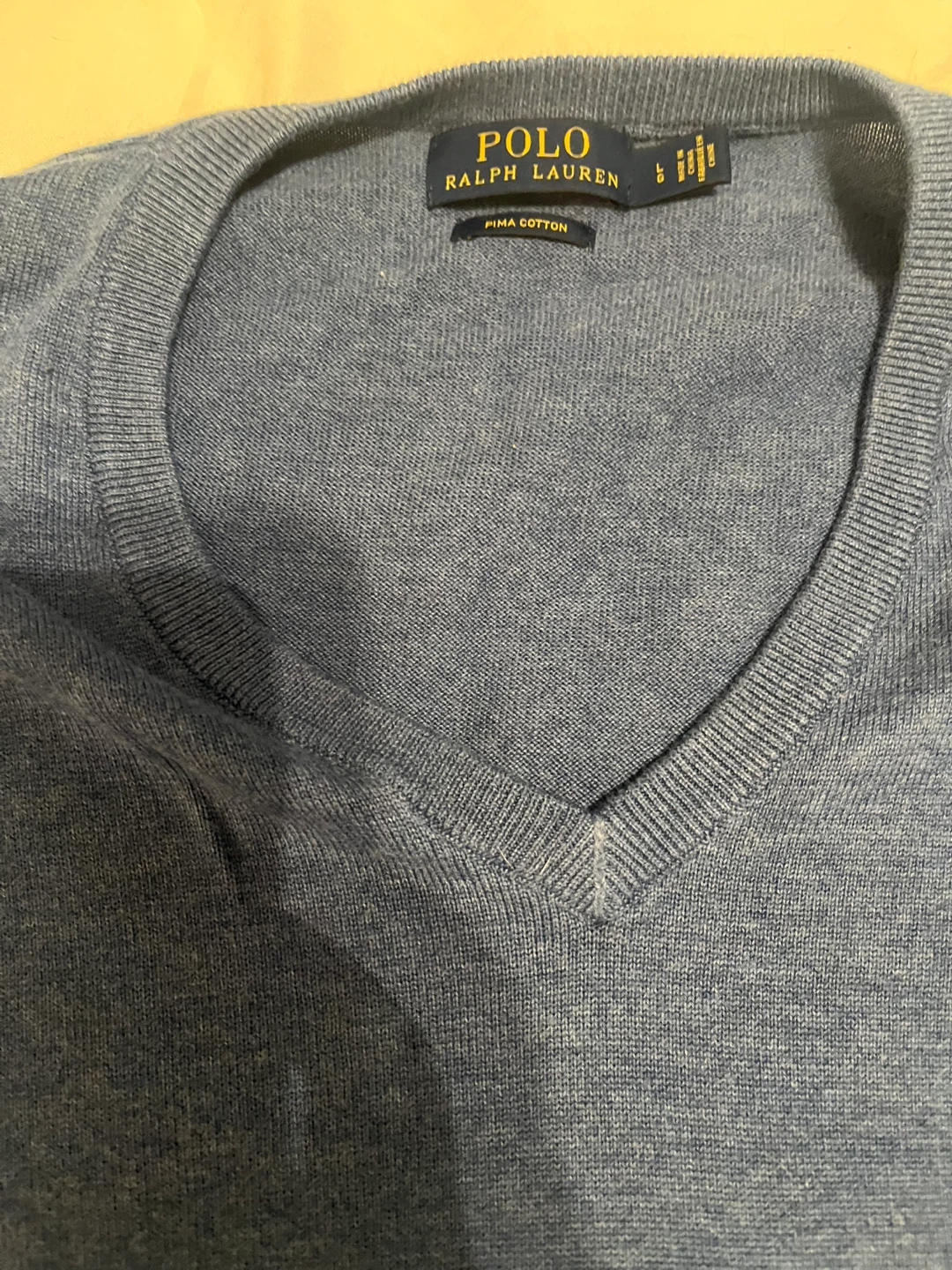 Polo Ralph Lauren V-Neck Sweater - Blue - Pima Cotton - photo 2