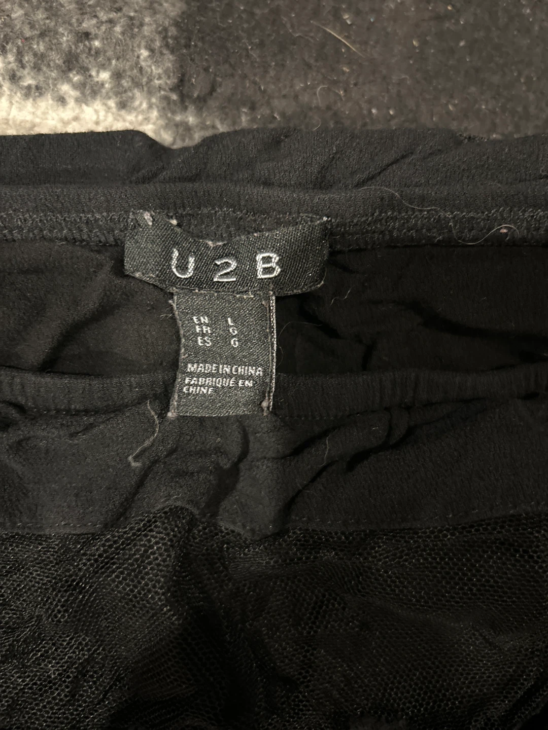 U2B Black Lace Off-the-Shoulder Top - photo 2