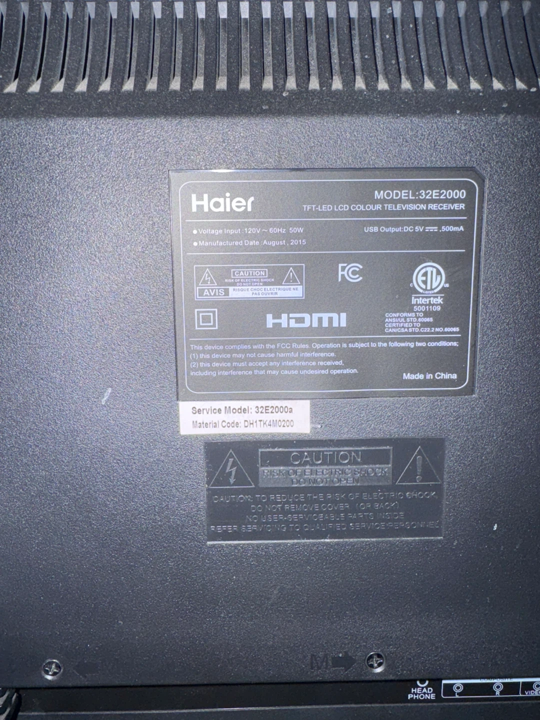 Haier 32" LED TV - Model 32E2000 - photo 2