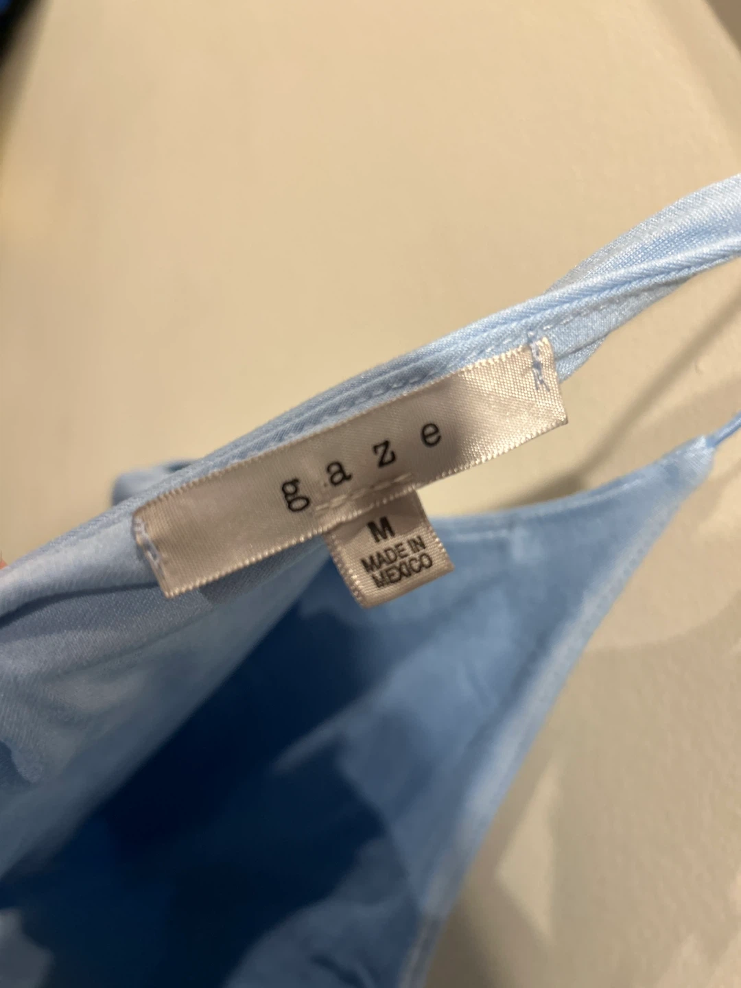Gaze Blue Spaghetti Strap Bodysuit - Size M - photo 3