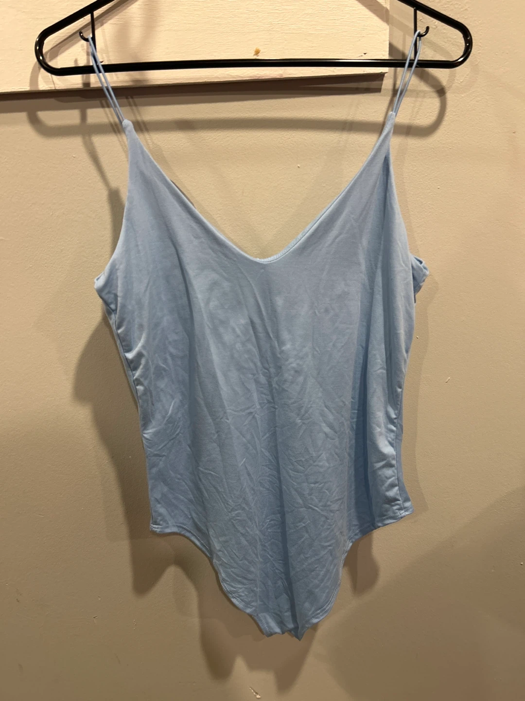 Gaze Blue Spaghetti Strap Bodysuit - Size M