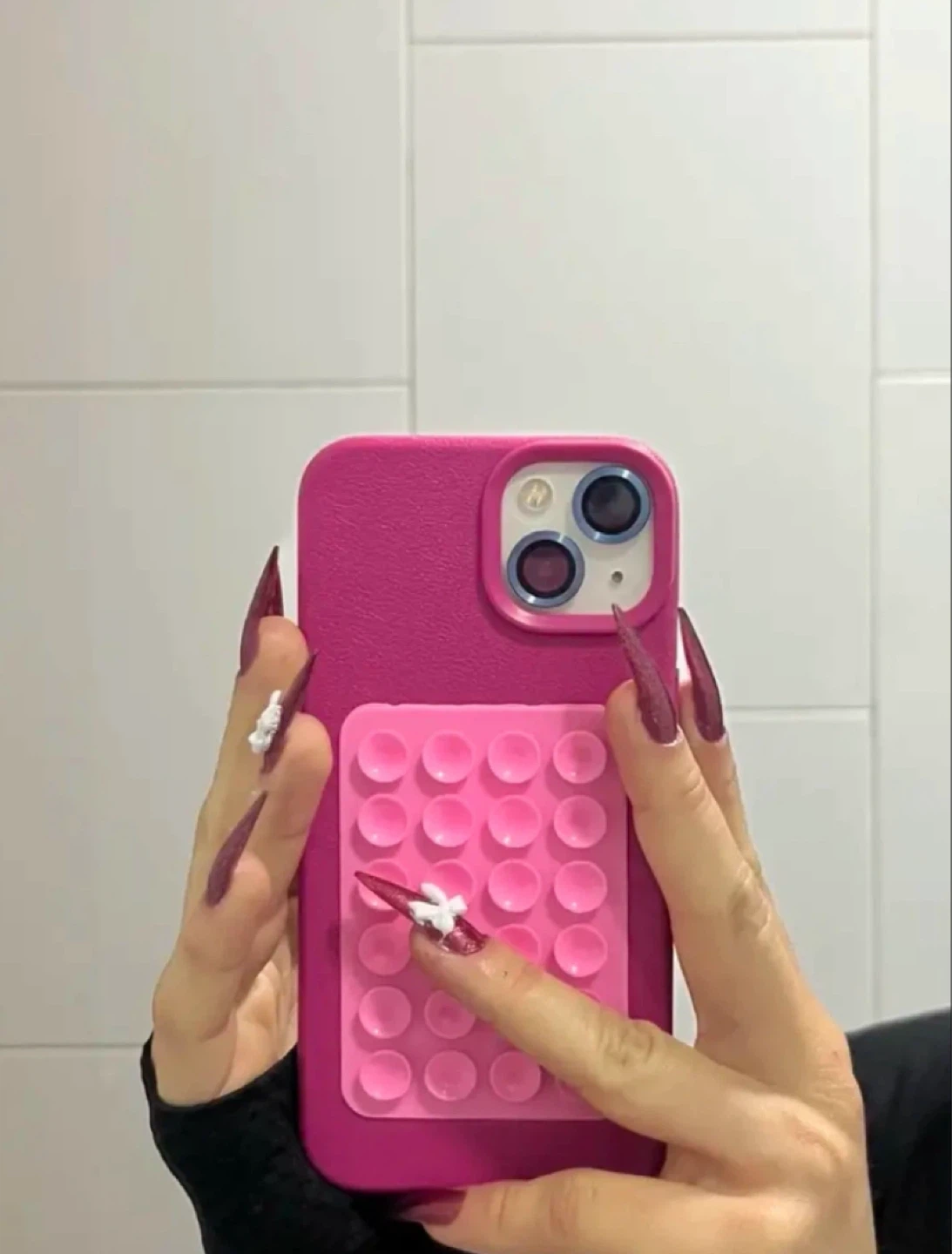 Pink Silicone Phone Grip Pad