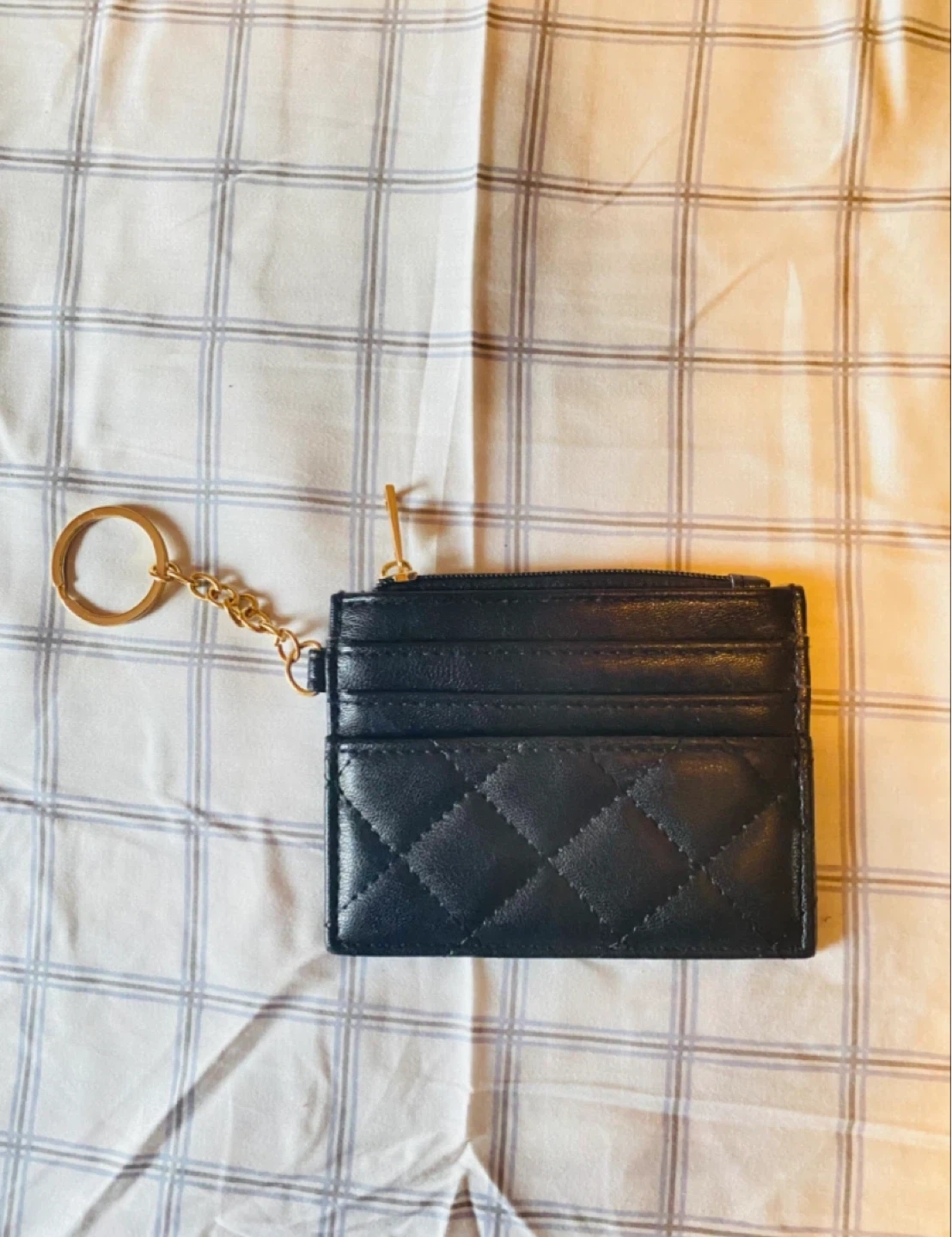 Ardene Quilted Card Holder with Keychain