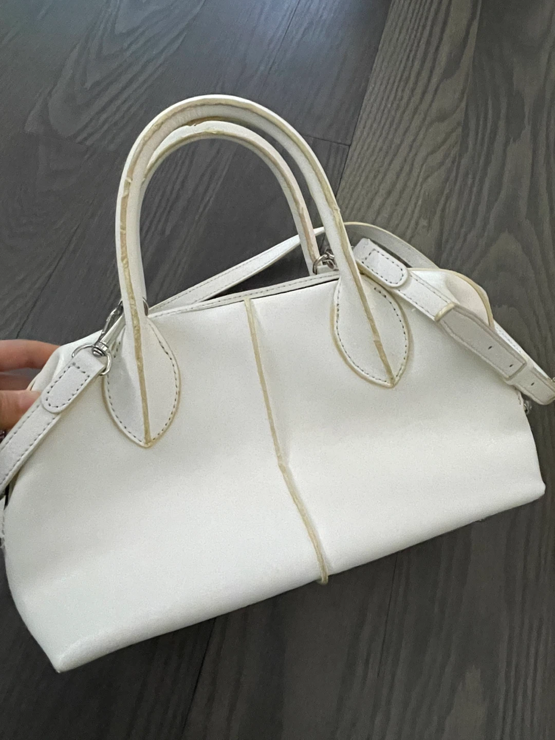 White and yellow MARITA Handbag