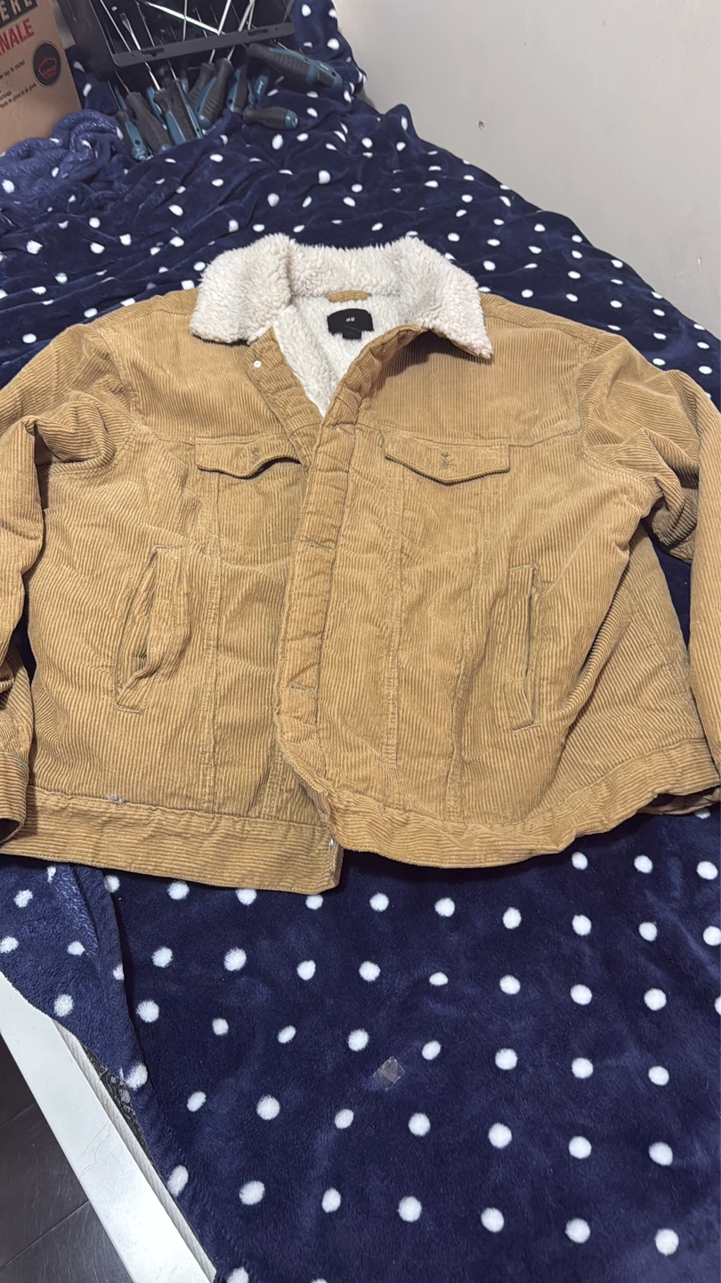 H&M Corduroy Sherpa Lined Jacket