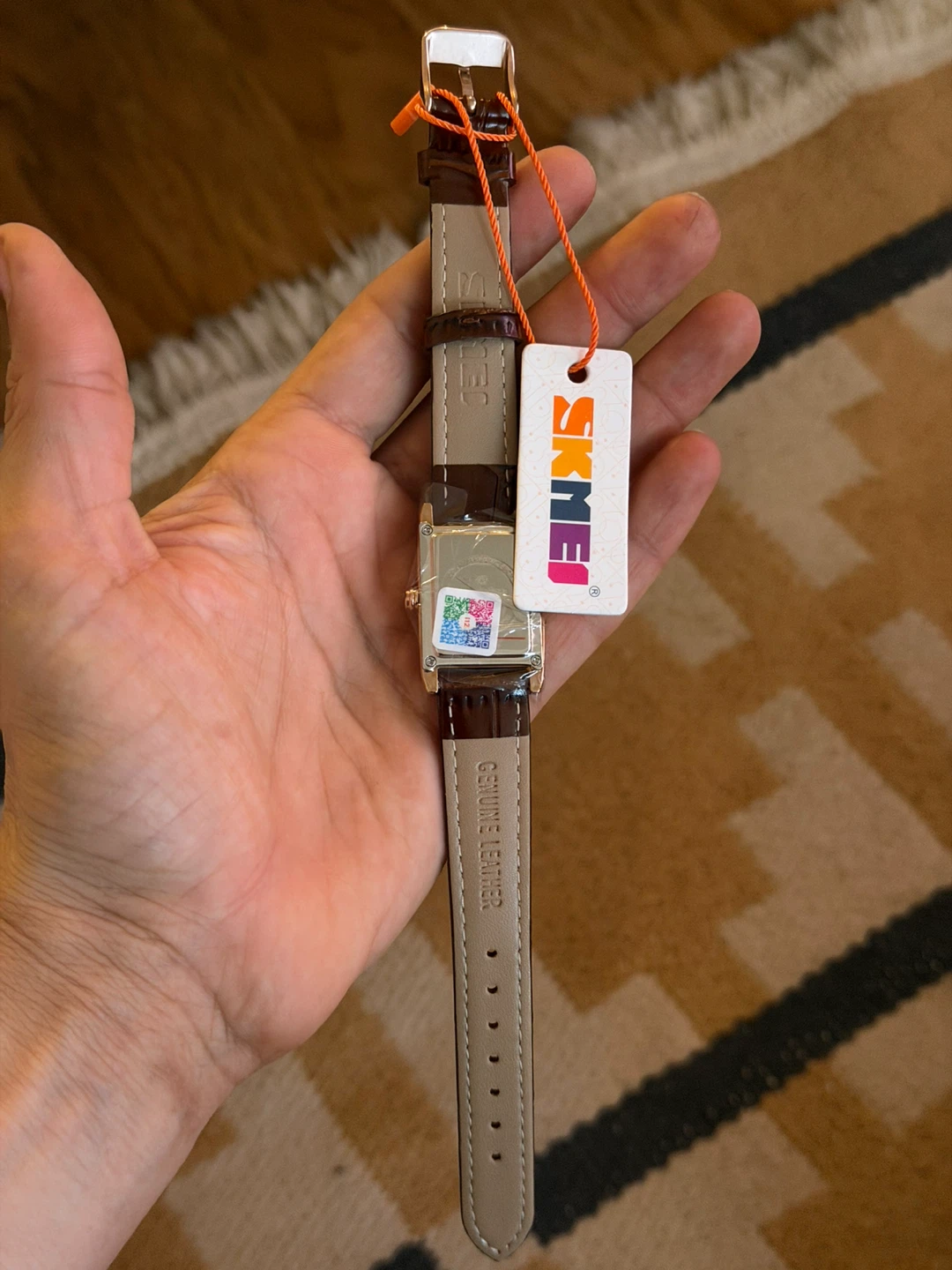 SKMEI Rectangular Women's Watch - Brown Leather - photo 3