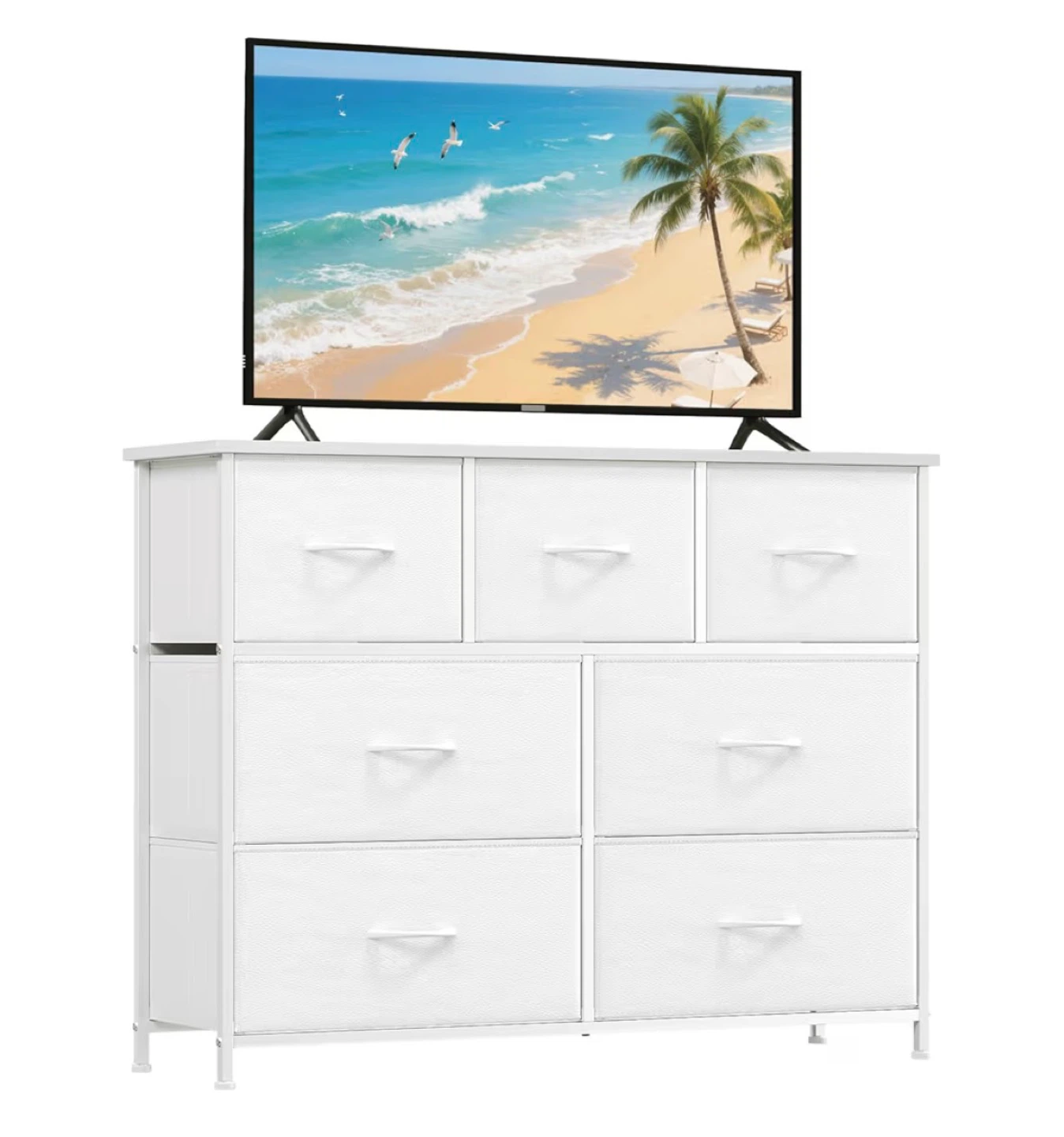 White 7-Drawer Dresser / Storage Tower - photo 2