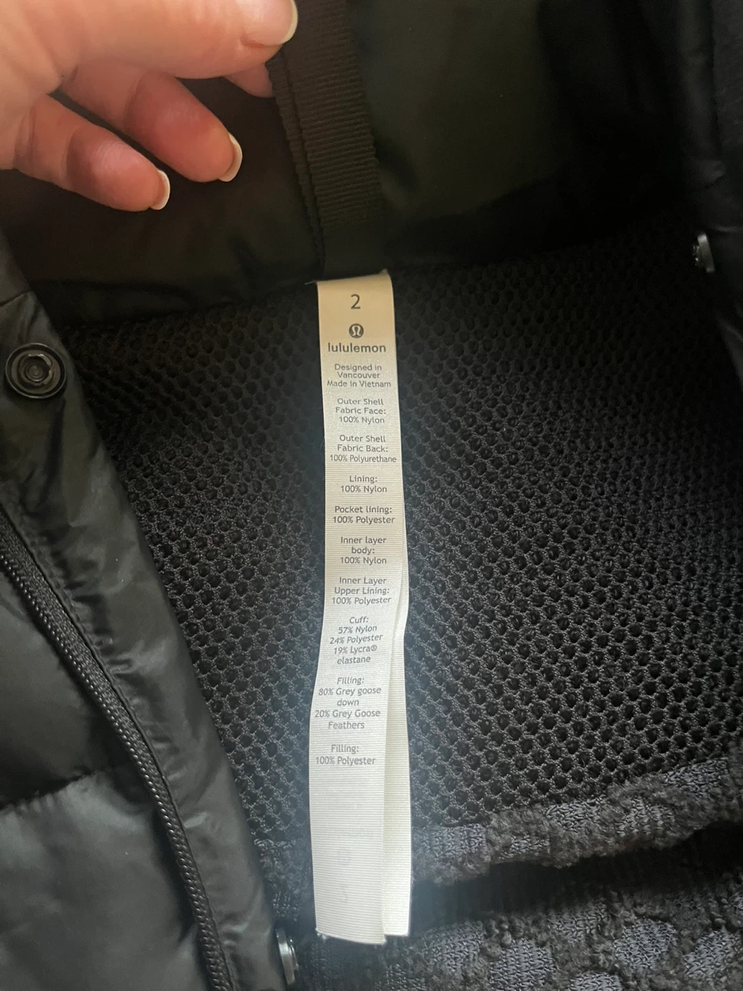 Lululemon Down Fill Puffer Jacket Size 2 - photo 2