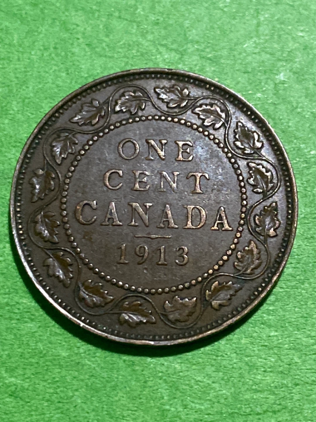 1913 Canada One Cent Coin