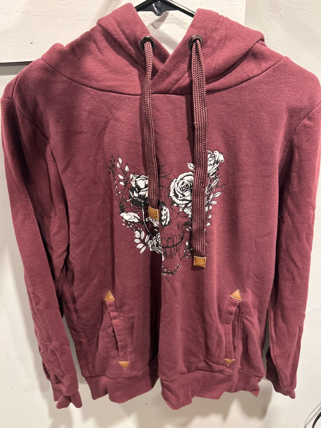 Warehouse One Skull Floral Hoodie Size M