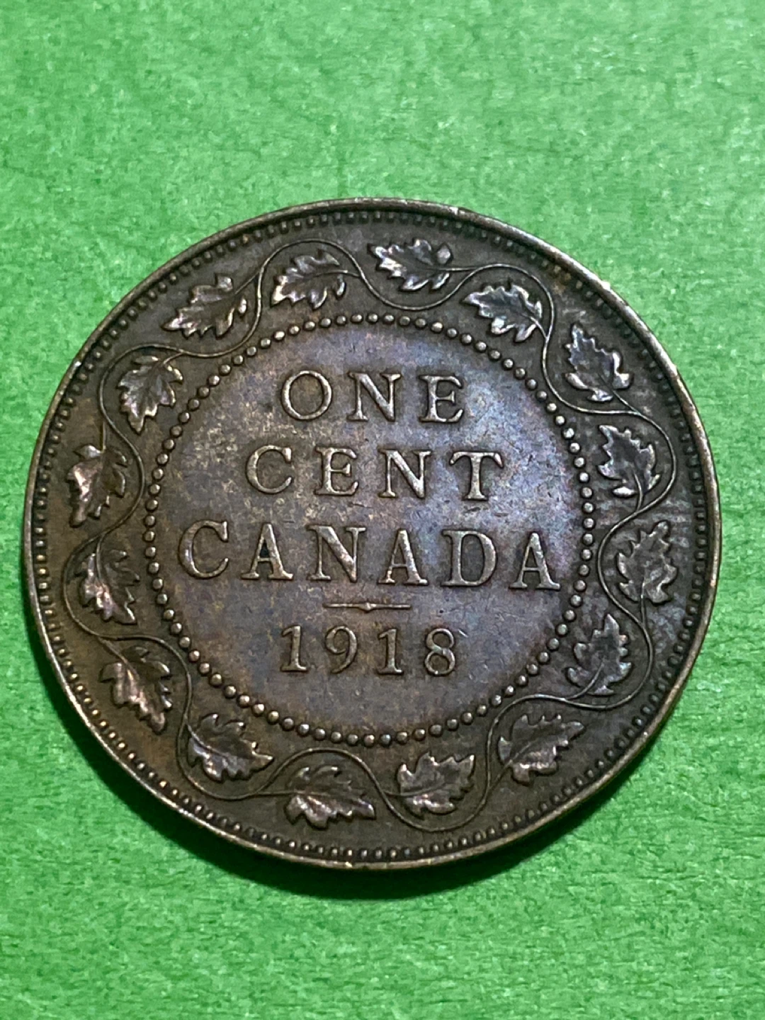 1918 Canada One Cent Coin - photo 2