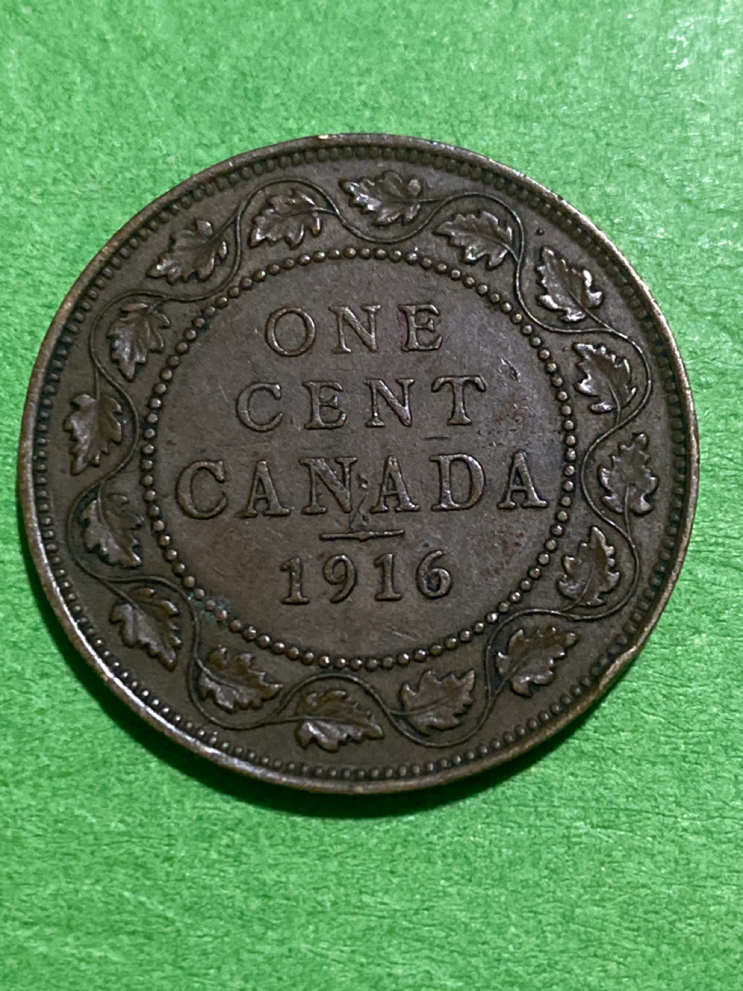 1916 Canada One Cent Coin - photo 2