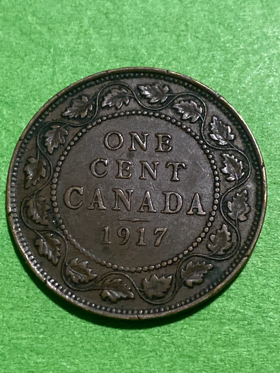 1917 Canada One Cent Coin - photo 2