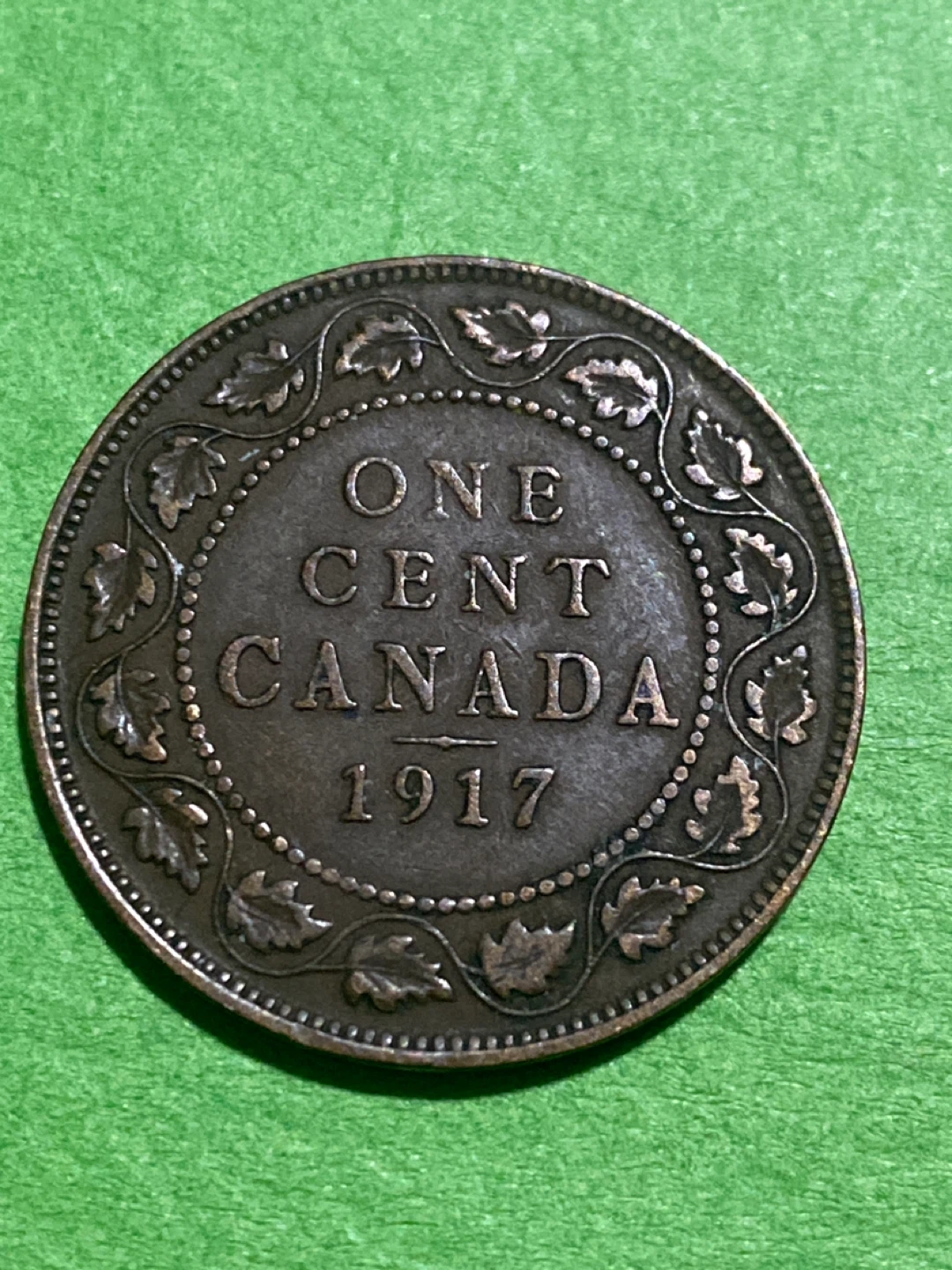 1917 Canada One Cent Coin - photo 2