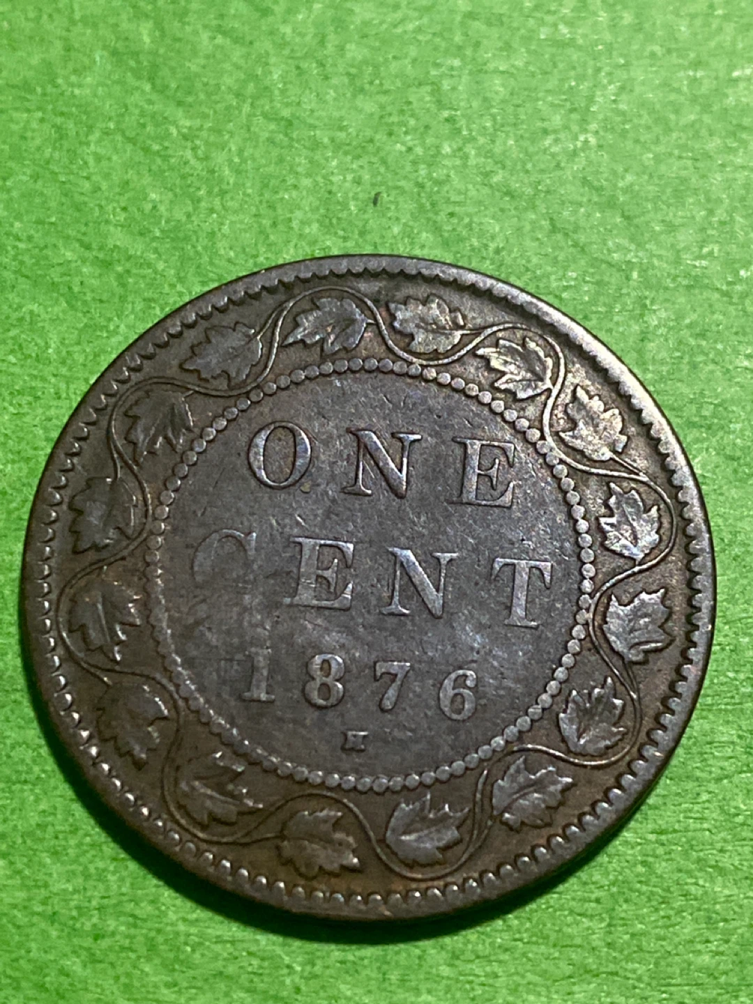 1876 Canada One Cent Coin - photo 2