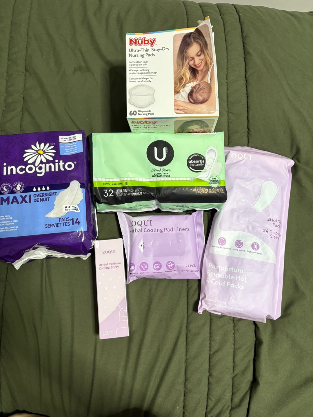 Postpartum Care Bundle: Nursing Pads, Cooling Pads & Spray